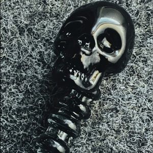 BLCK Glass Skull 💀 w/ Vertebrae Dip Pen